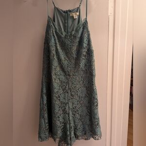 Miami Teal Floral Romper - NEVER WORN